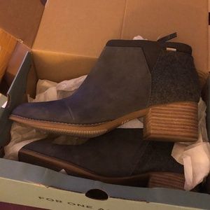 Toms boots Loren Forged Iron Grey Suede/Felt sz11